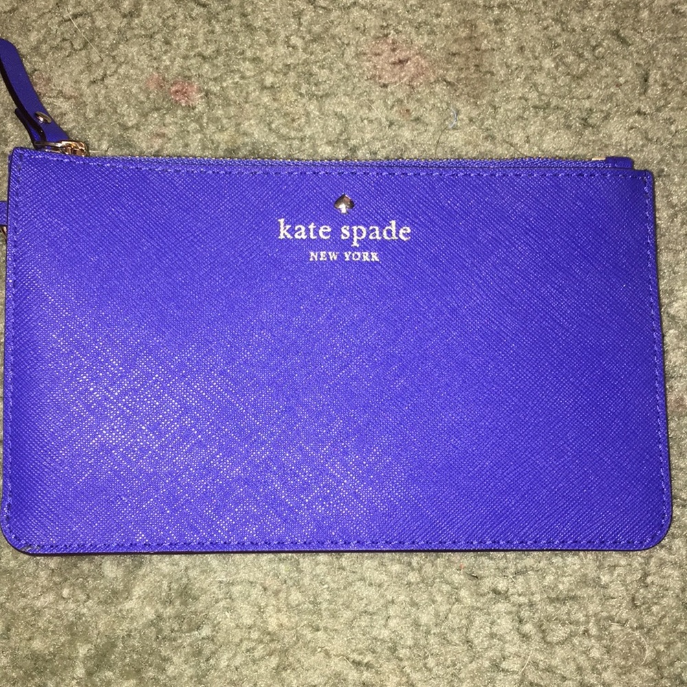 blue Kate Spade wristlet